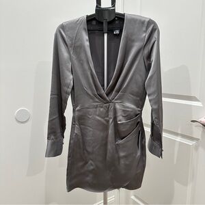 Zara Silver Satin Dress